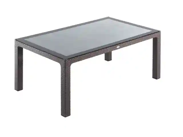 Masă din plastic cu sticlă 90x150 Maro