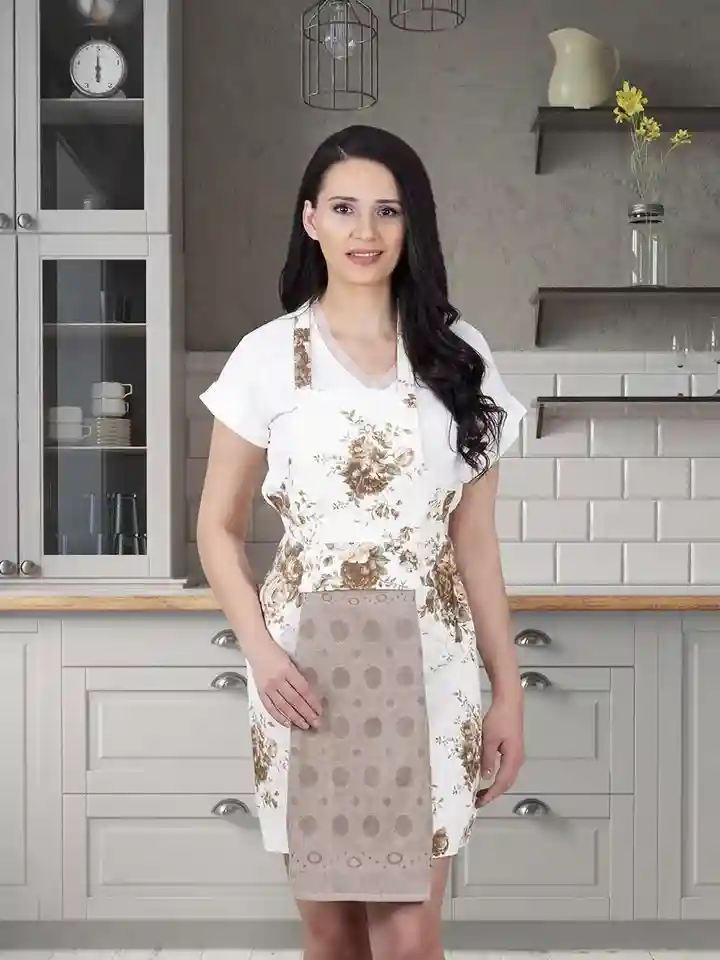 Șorț de bucătărie cu prosop