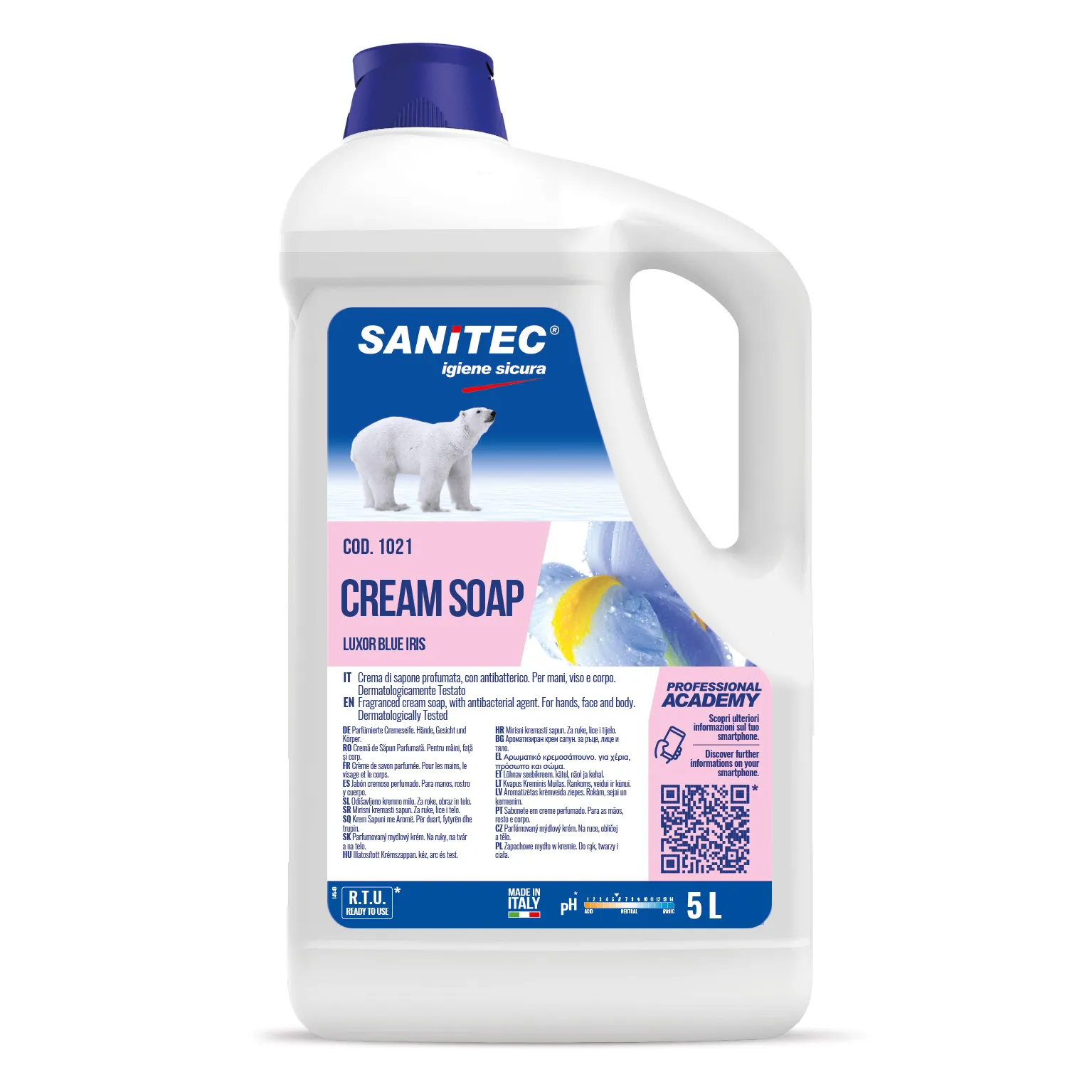Luxor Blue Iris - Săpun-cremă cu efect antibacterian 5 L - 1021