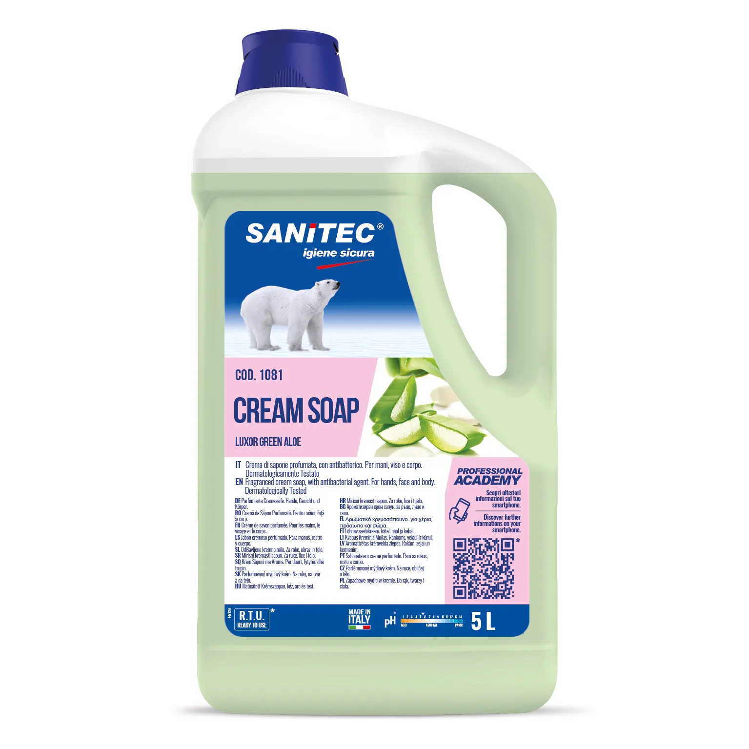 Luxor Aloe - Săpun-cremă cu efect antibacterian 5 L - 1081