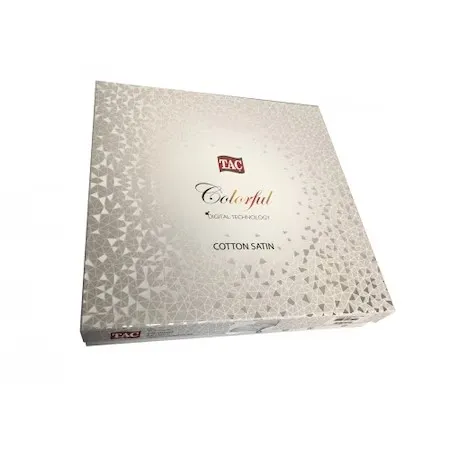 Set lenjerie de pat satin digital 2 TAC Colorful Lorraine