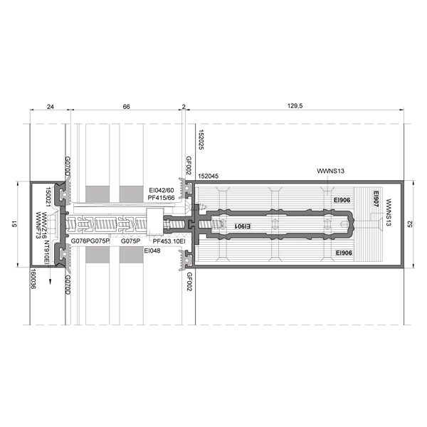 PROCURAL PF152HI — sistem de fațadă Passivhaus