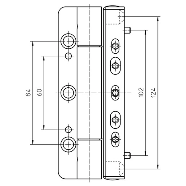 RB 5015 3D — balama fiabilă pentru uși de intrare din PVC