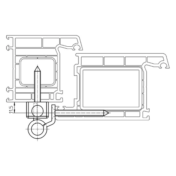 RB 5015 3D — balama fiabilă pentru uși de intrare din PVC