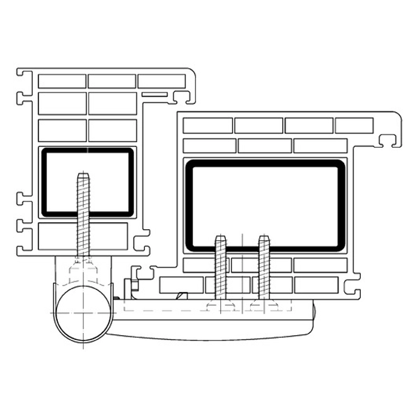 K 6160 3D - balama robustă pentru uși de intrare din PVC