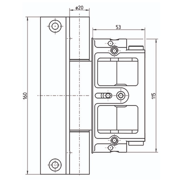 ALR 3020/160 3D PG01 - balama fiabilă pentru uși din aluminiu