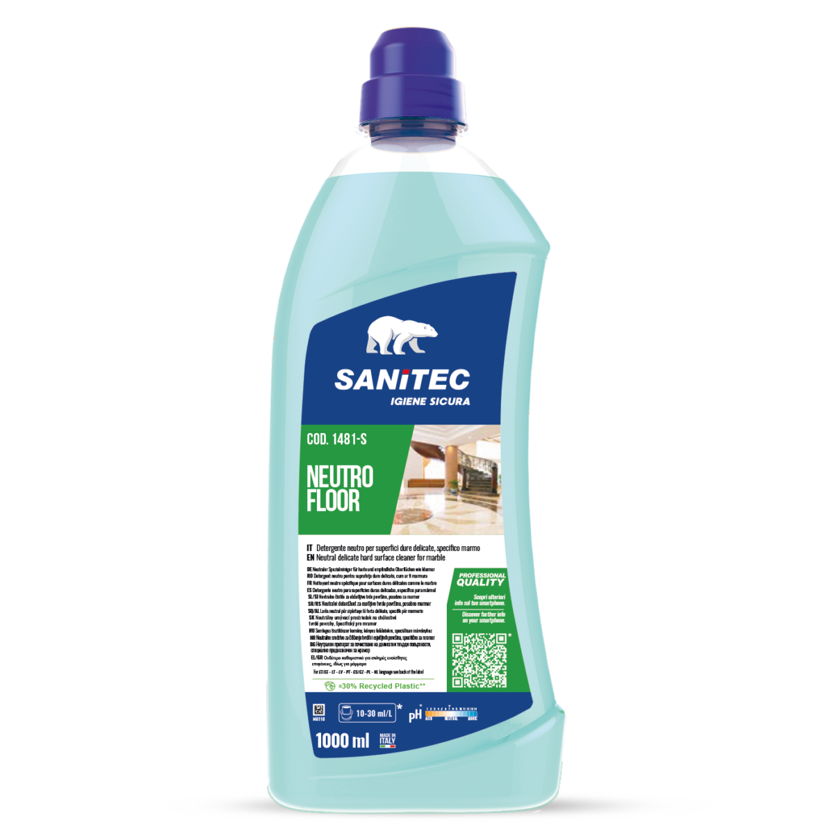 Detergent pentru pardoseli Sanitec Neutro Floor (suprafete delicate) 1 L - 1481