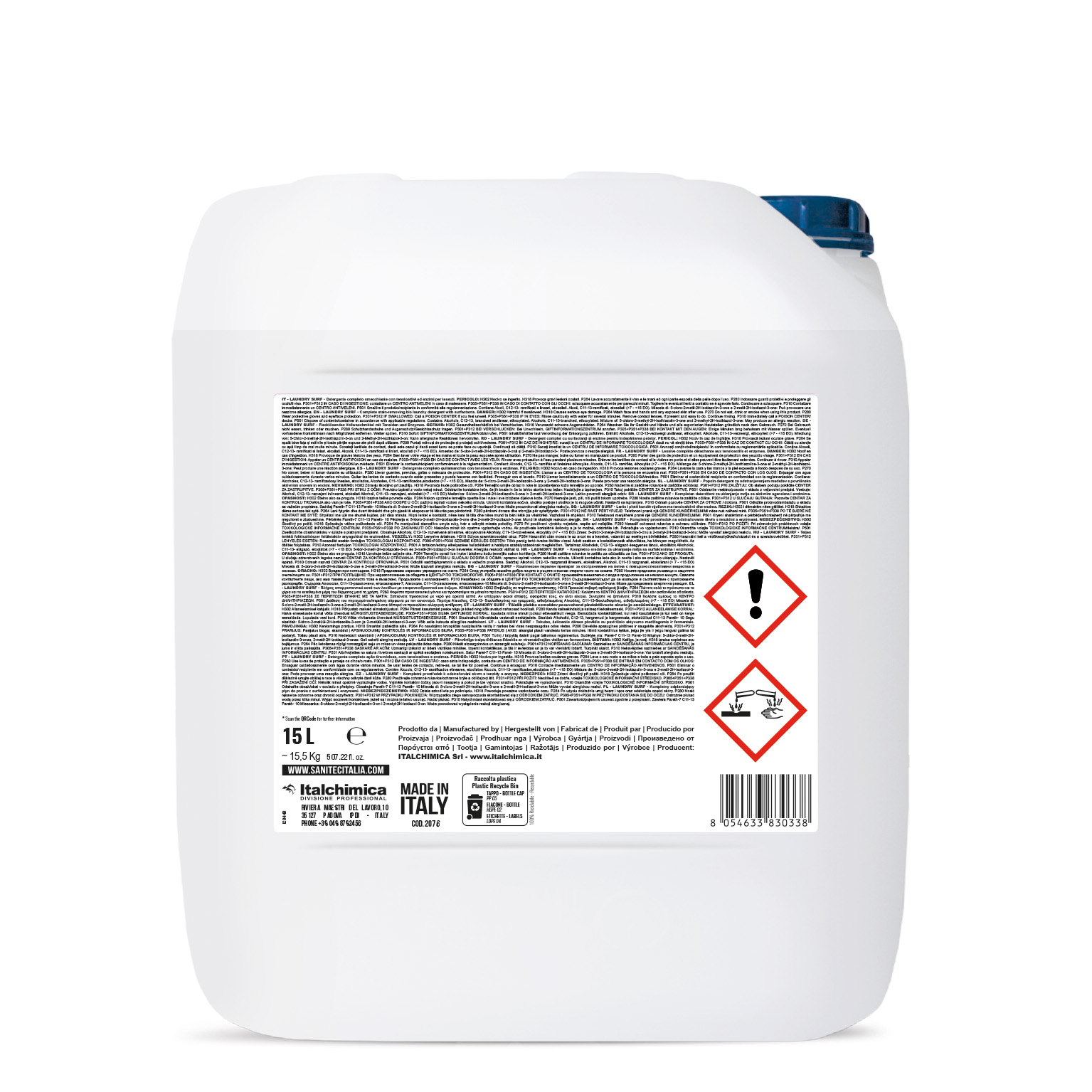 Detergent complet cu surfactanţi şi enzime Sanitec Laundry Surf 15 L - 2076
