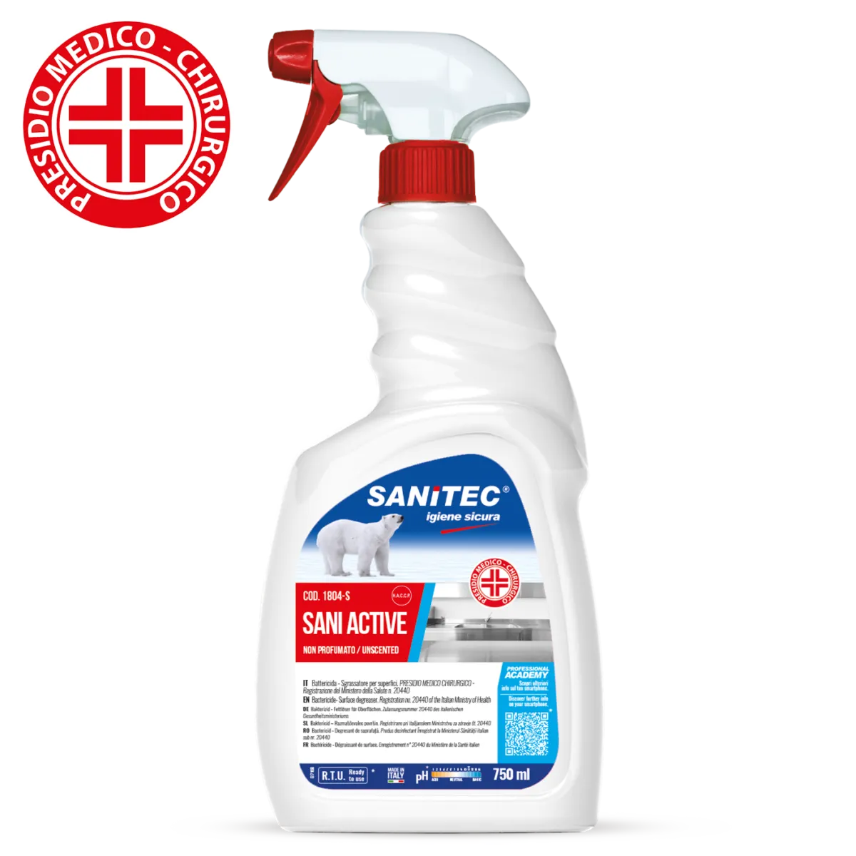 Degresant bactericid universal Sanitec Sani Activ 750 ml - 1804