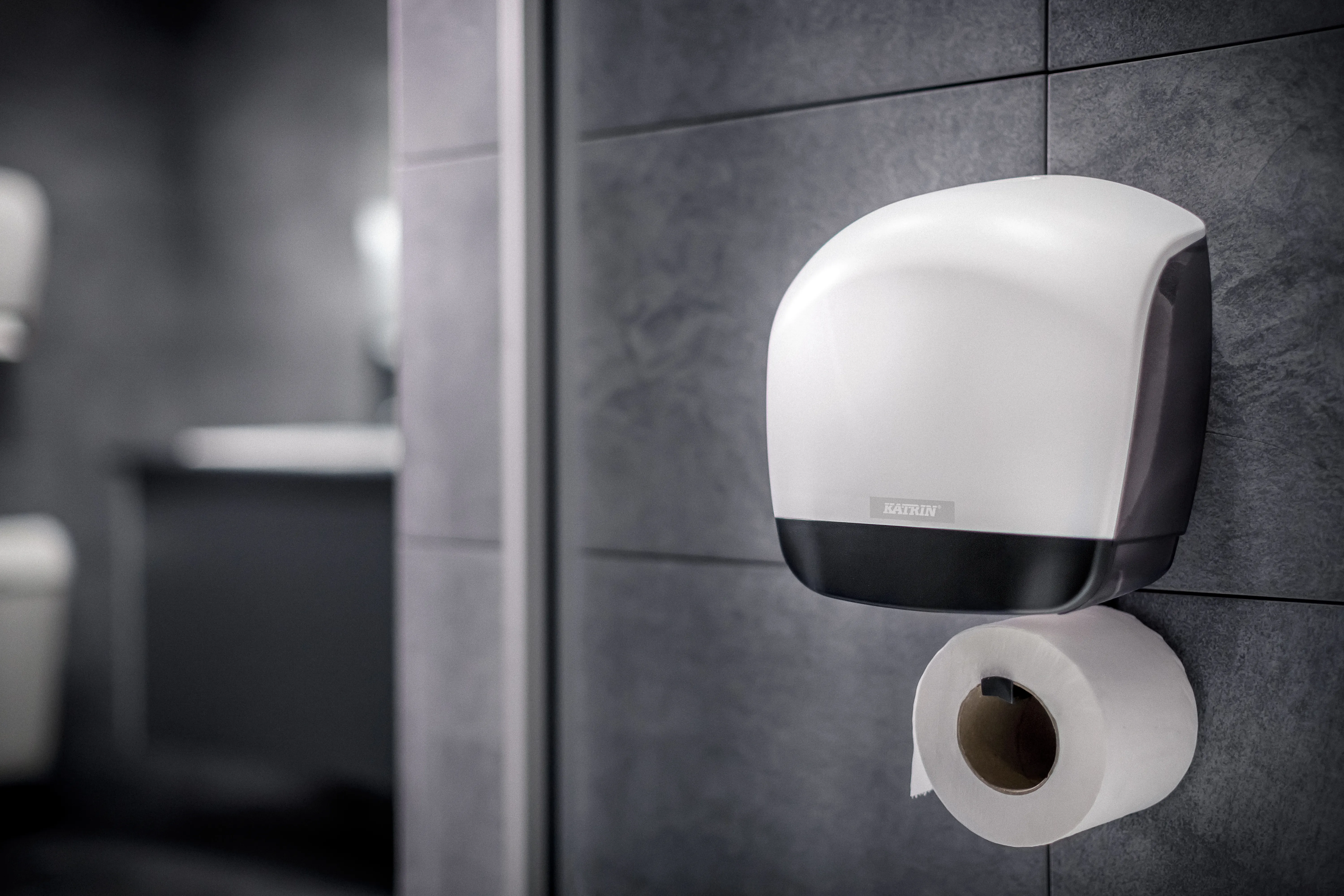 Gigant S White - Dispenser cu val pentru hîrtie igienică - 82117