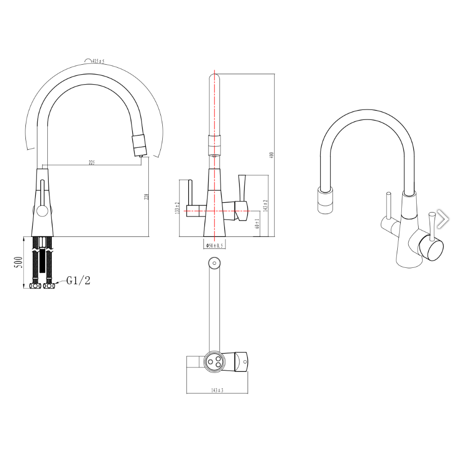 Lemark Comfort LM3071C-Gray pentru bucătărie cu conexiune la filtru de apă potabilă