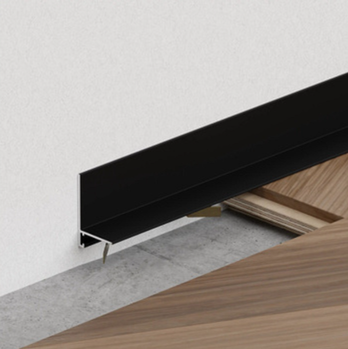 AL 16×20, Mini Plintă pentru Pardoseli, Negru Mat, 2.5m – terrastone.md