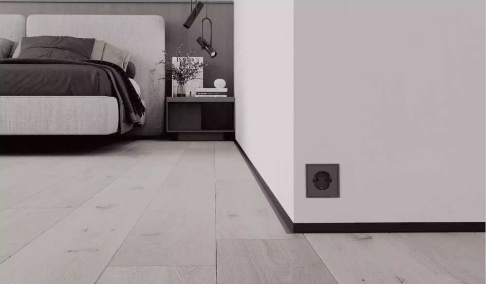 UP2, Profil de Umbră pentru Pardoseli, Negru Mat, 2,5m – terrastone.md