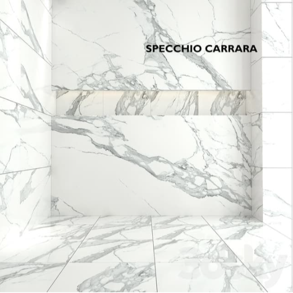 Placă din gresie porțelanată SPECCHIO CARRARA POL 1198×2748