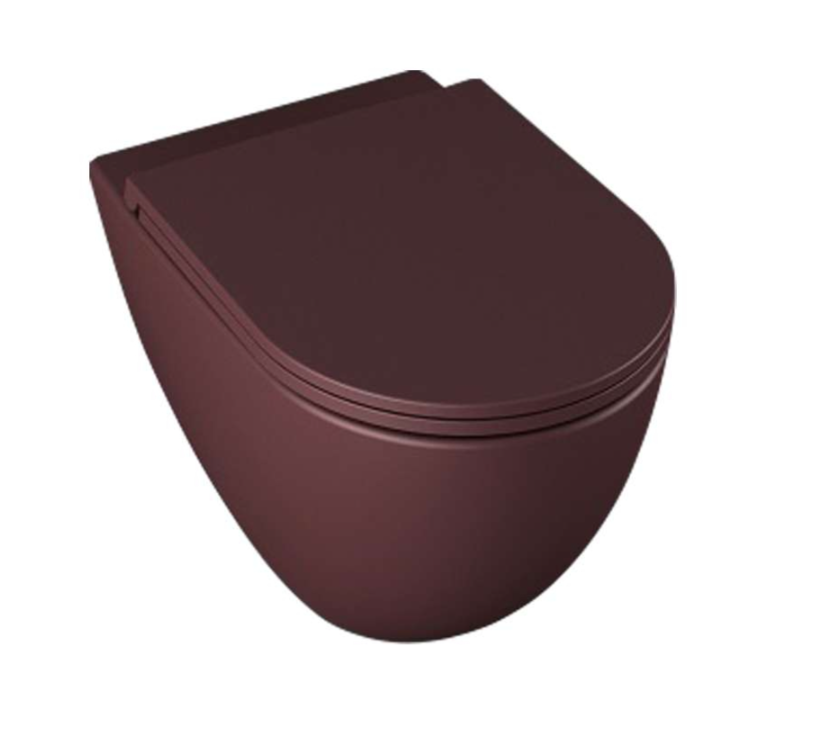 Унитаз Infinity с сиденьем, цвет бордовый (Maroon Red)