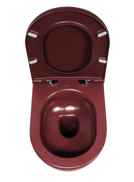 Унитаз Infinity с сиденьем, цвет бордовый (Maroon Red)