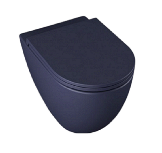 Vas de toaletă Infinity + capac, culoare Blue Matt