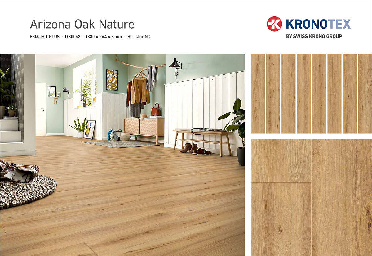 Ламинат Kronotex D 80052 Arisona Oak Nature 8мм