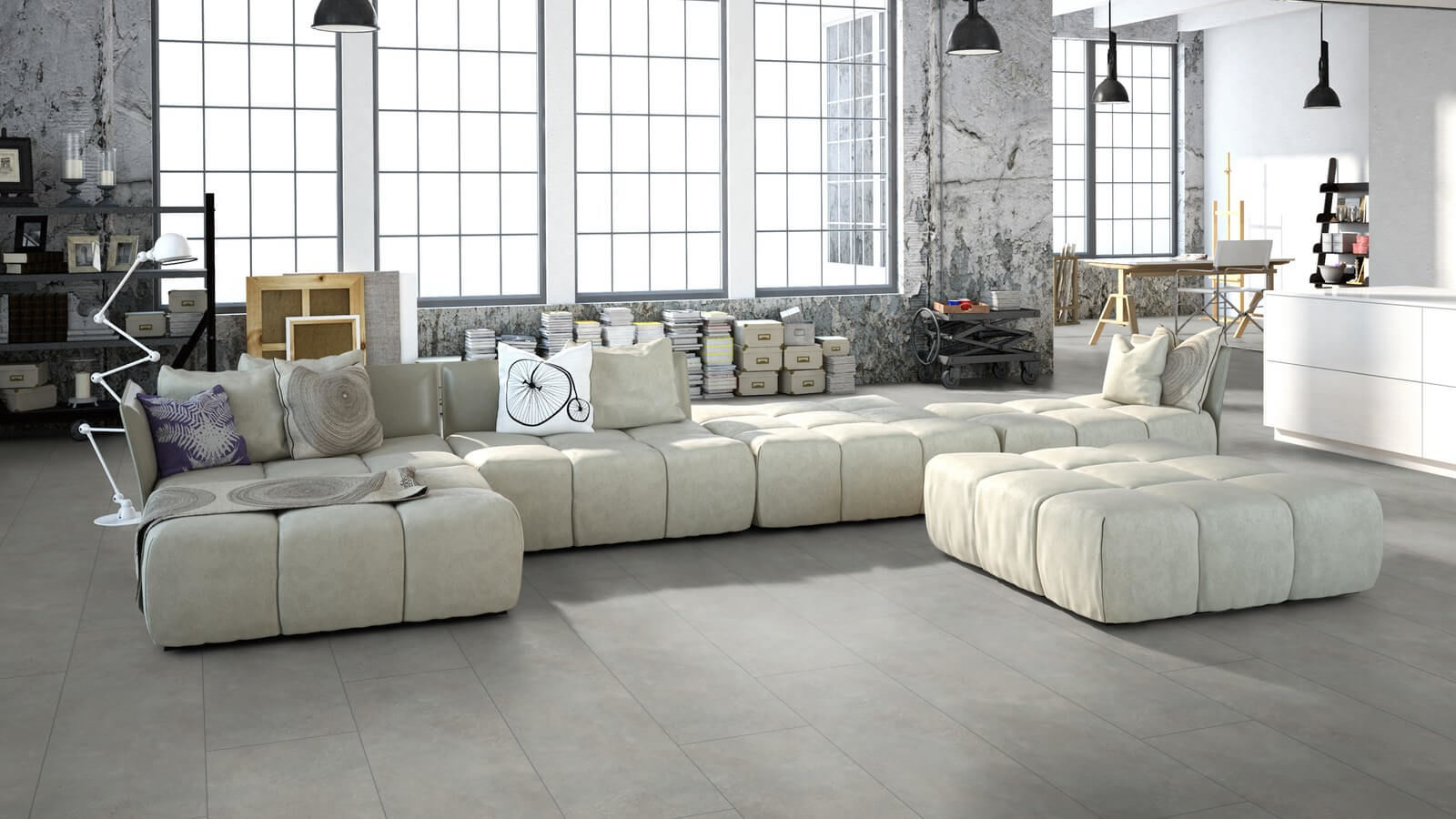 Parchet laminat Kronotex Mega Plus 4682 Loft Deschis 8mm 1380x326mm