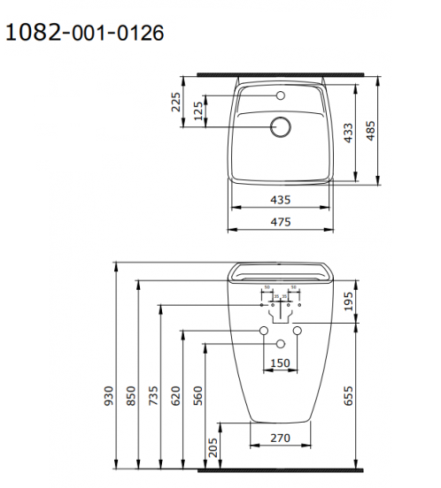 Lavoar Firenze bloc 48cm