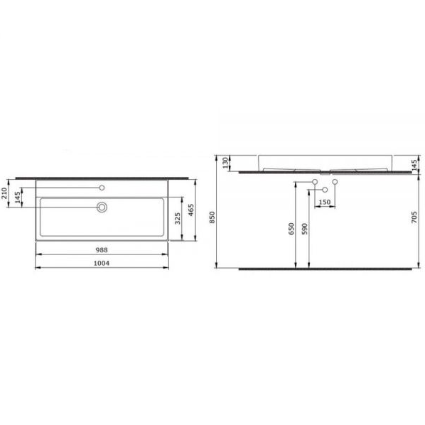 Lavoar Milano Slim 100 cm