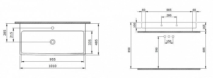 Lavoar Scala Arch 100cm
