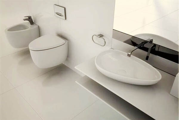 Vas veceu suspendat ETNA WC 54 cm Alb cu capac soft close