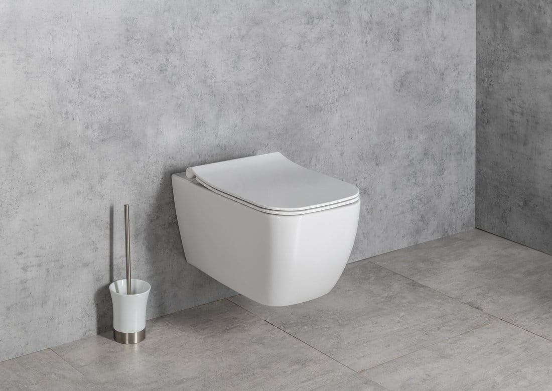 Vas veceu suspendat WC VEA CUBO CLEAR RIMLESS SLIM cu capac soft close