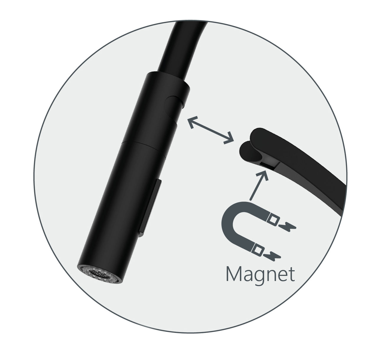 Baterie bucatarie cu furtun flexibil magnet Rubineta Ultima-50 UL50008