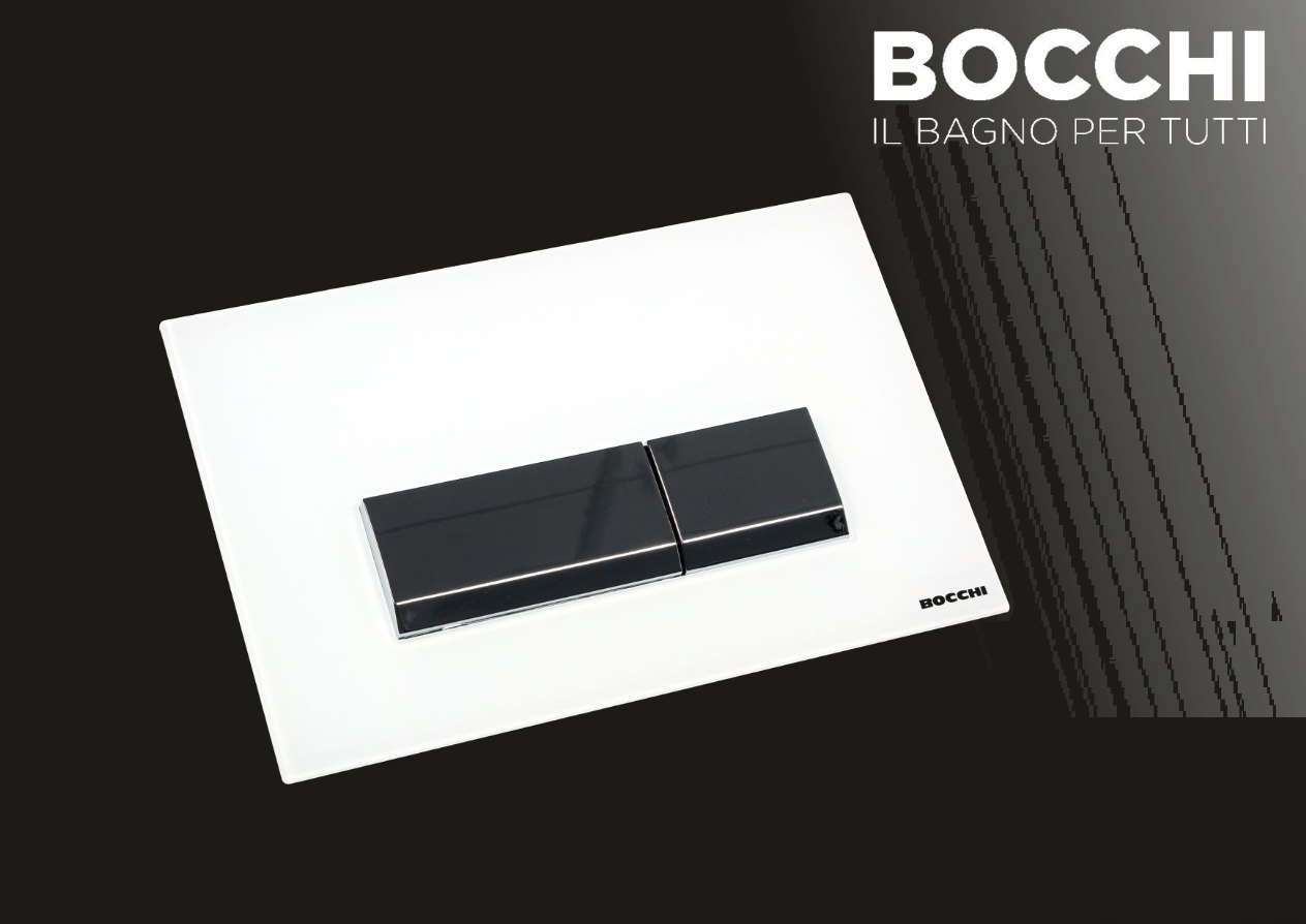 BUTON PENTRU WC Bocchi Vivente Control Panel White Glass
