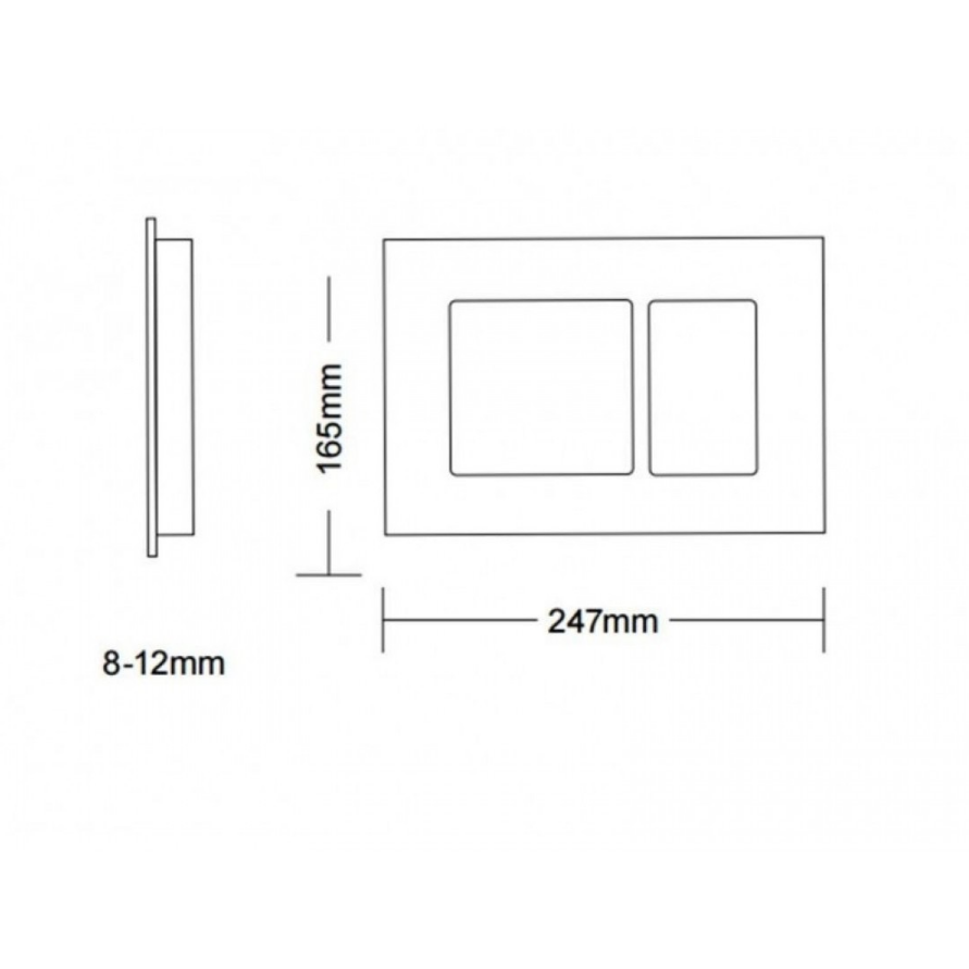 BUTON PENTRU WC Bocchi Vivente Control Panel White Glass