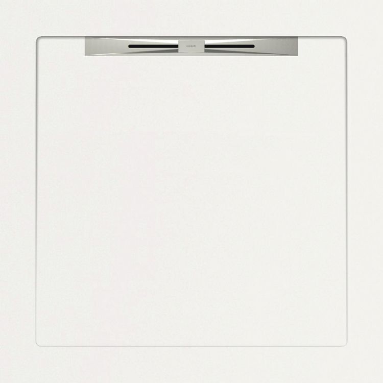 Cadita de dus AquaNit WHITE SLOPE 90x90 cm cu sifon din inox