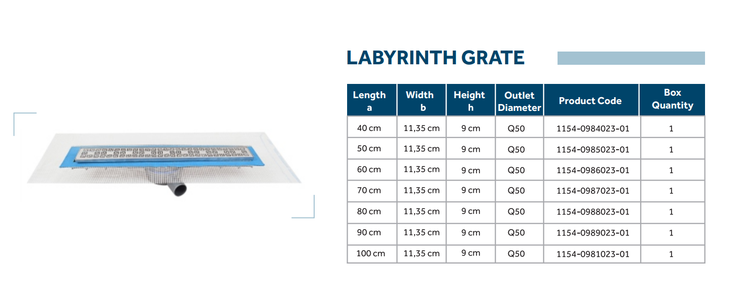 Rigola de dus trap Line 2 100cm Shower drain labyrinth