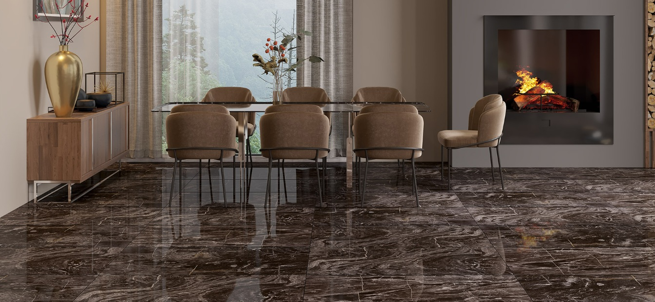 Gresie si faianta portelanata DARK RIVER GREY RECT FULL LAPPATO 60X120