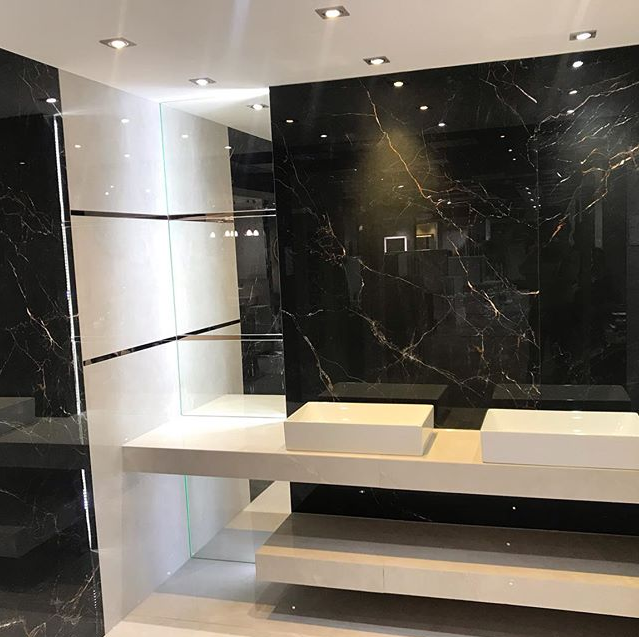 Gresie si faianta portelanata SHINESTONE BLACK POL 1198*1198