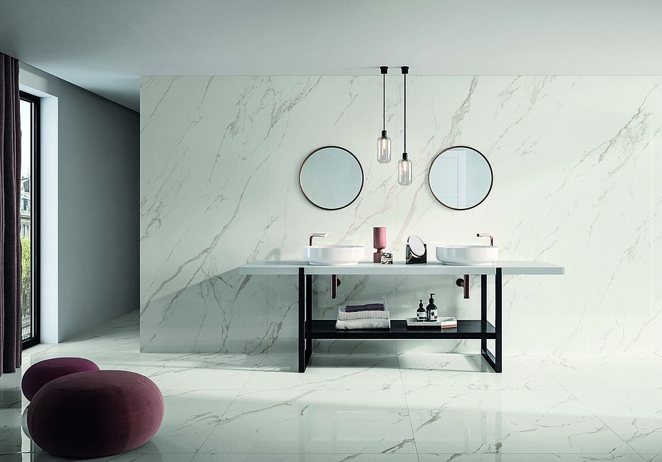 Gresie si faianta portelanata STATUARIO GRIGIO LUCIDO 59x118 cm