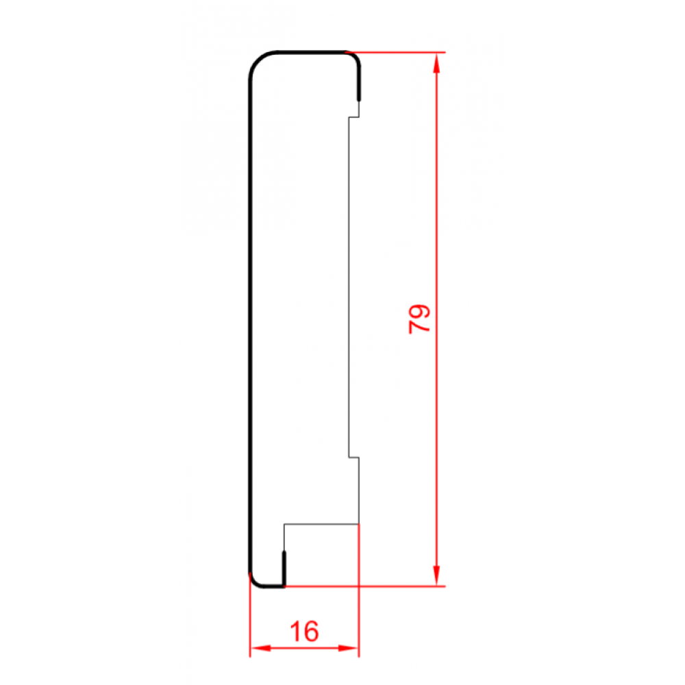 Плинтус МДФ 1680 2800x16x79mm