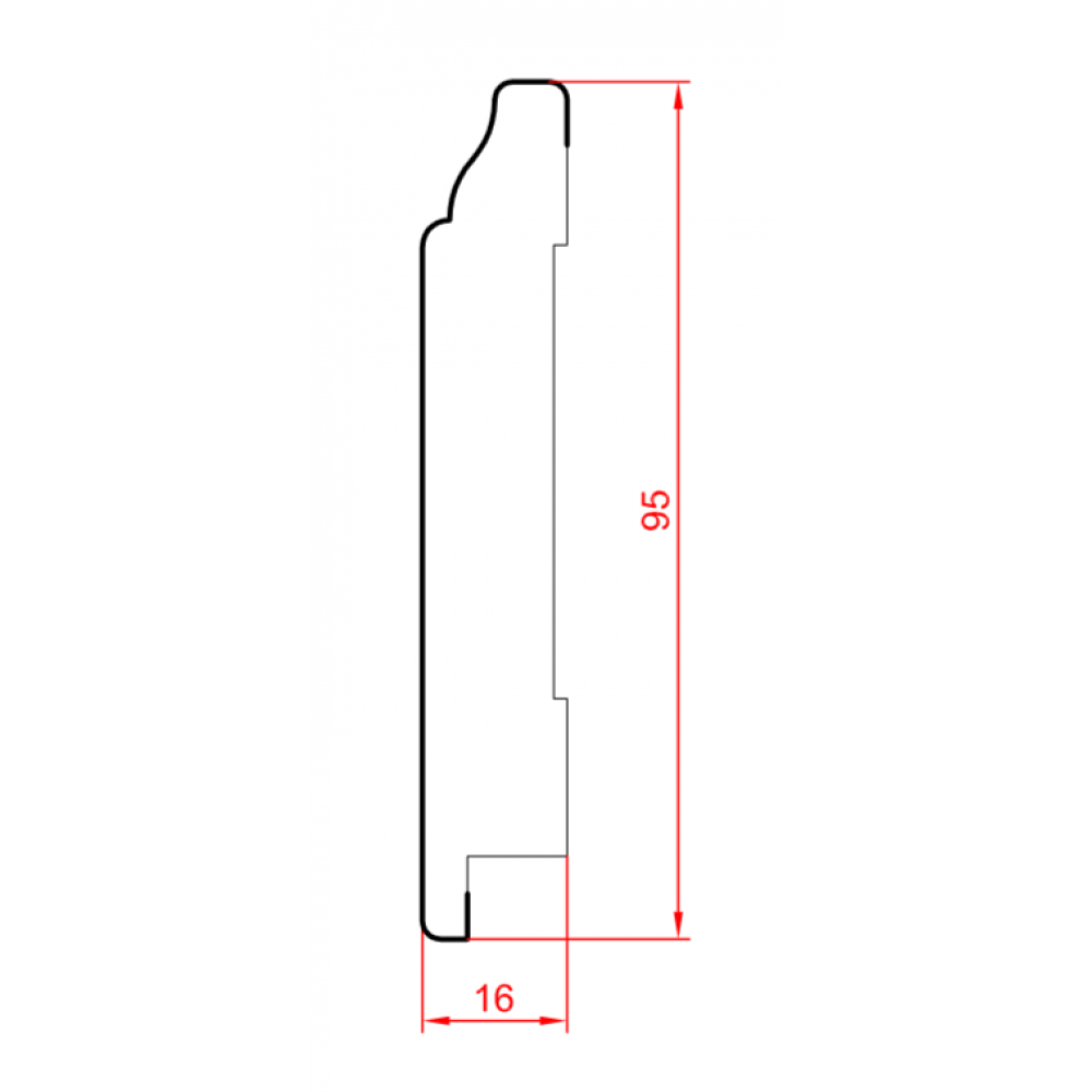 Plinta MDF 1695 2800x16x95mm