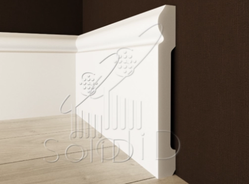 Плинтус Дюрополимер Белый 2000x120x14mm