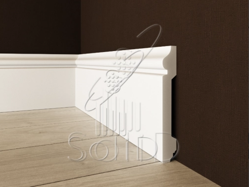 Плинтус Дюрополимер Белый 2000x80x12mm