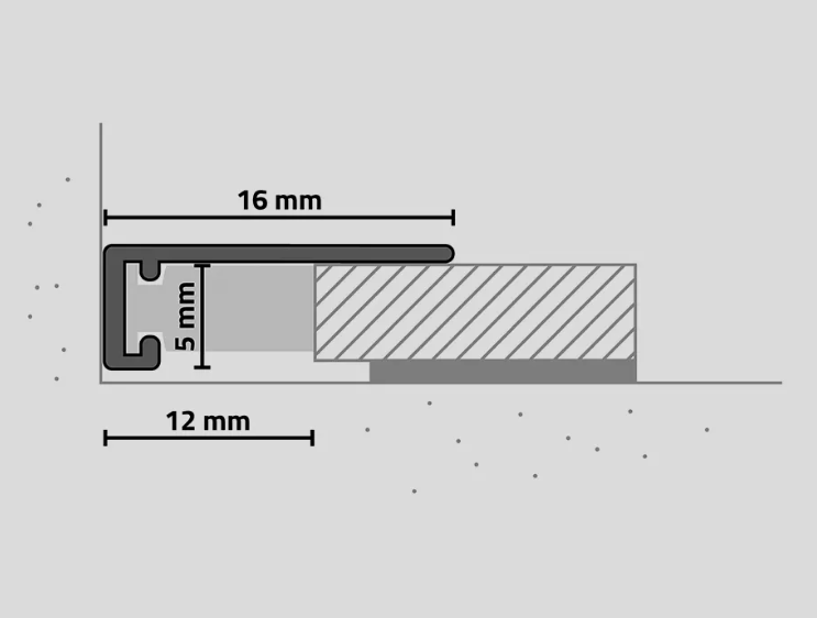 Profilul de plinta AL16X5 16Х5Х2000ММ Titan C31