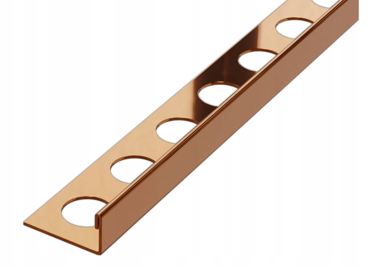 Profil Inox pentru gresie J-10-2700-COPPER-MI 1,05 x 270см