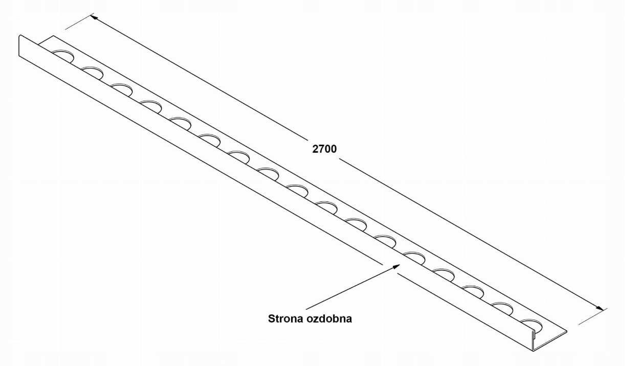 Стальной профиль J-10-2700-COPPER-MI 1,05 x 270см