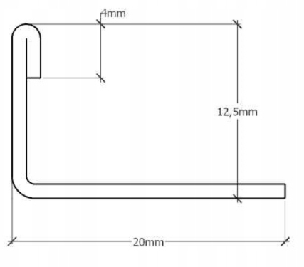 Profil Inox pentru gresie J-12-2700-COPPER-MI 1,25 x 270см
