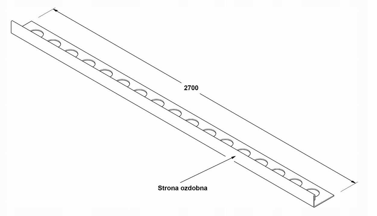 Profil Inox pentru gresie J-12-2700-COPPER-MI 1,25 x 270см