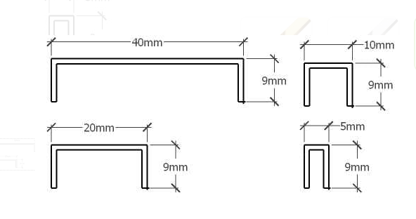 Profil Inox pentru gresie U-10-2440-BLACK-MI 10x240cm