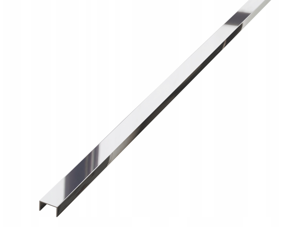 Profil Inox pentru gresie U-15-2440-SILVER-MI 15x240cm