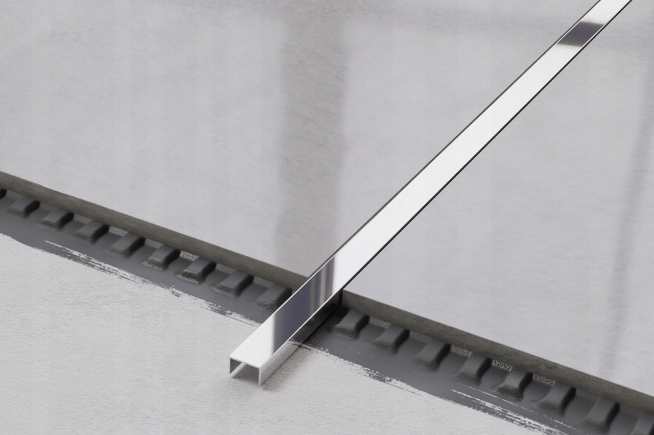 Profil Inox pentru gresie U-15-2440-SILVER-MI 15x240cm