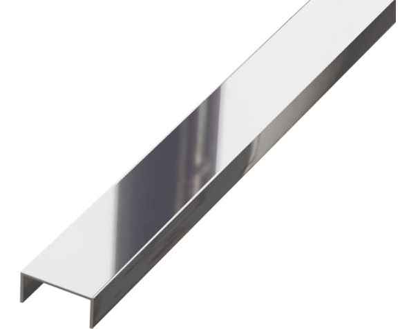 Profil Inox pentru gresie U-50-2440-SILVER-MI 50x240cm