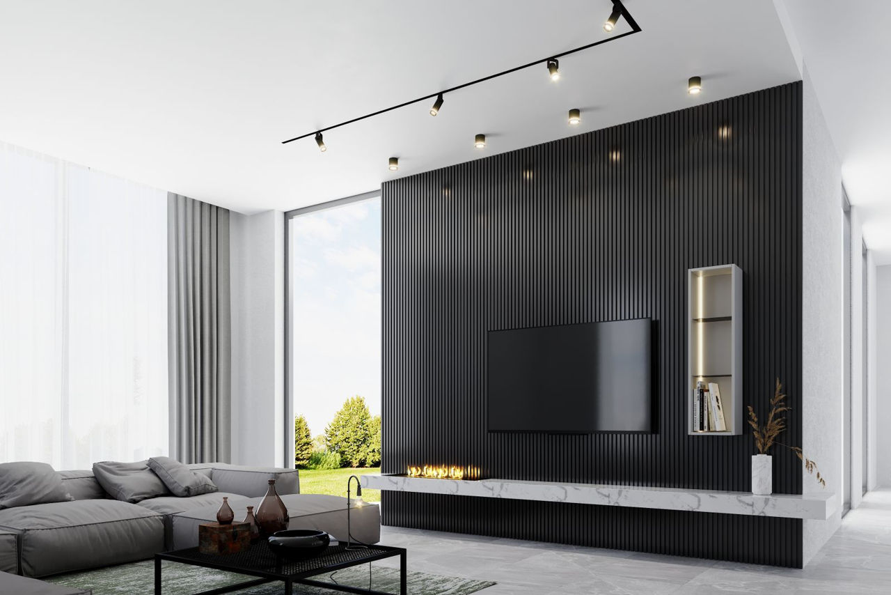 MDF Riflaj Decorativ din lemn BLANCO